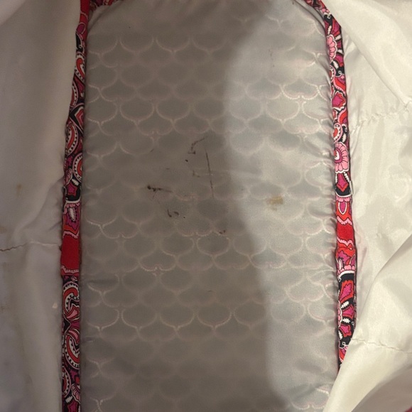 Vera Bradley Red and Pink Patterned Large Duffel Bag - Picture 8 of 13